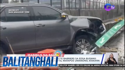 SUV, sumalpok sa concrete barriers sa EDSA Busway; Driver, isinugod sa ospital matapos umanong atakihin sa puso | Balitanghali