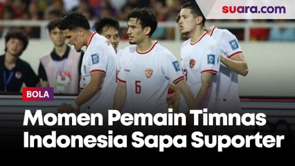 Momen Pemain Timnas Indonesia Sapa Suporter sebelum Kck Off Lawan Arab Saudi