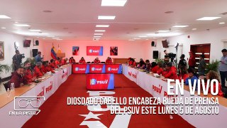 EN VIVO: Diosdado Cabello encabeza rueda de prensa del PSUV este lunes 5 de agosto