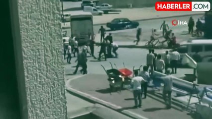 Aksaray'da taşlı sopalı kavga kamerada: 1'i ağır 4 yaralı