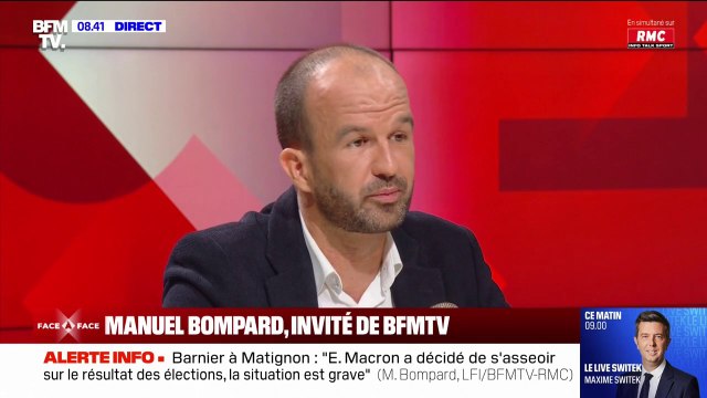 Manuel Bompard estime qu'il est possible de faire avancer la procédure de destitution d'Emmanuel Macron