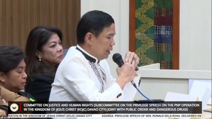 Pahayag ni KOJC legal counsel Torreon sa pagdinig ng Senado | GMA Integrated News