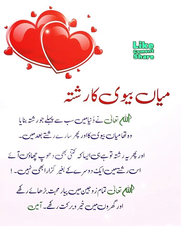 اللہ تعالیٰ نے دنیا میں سب سے پہلے میاں بیوی کا رشتہ بنایا 