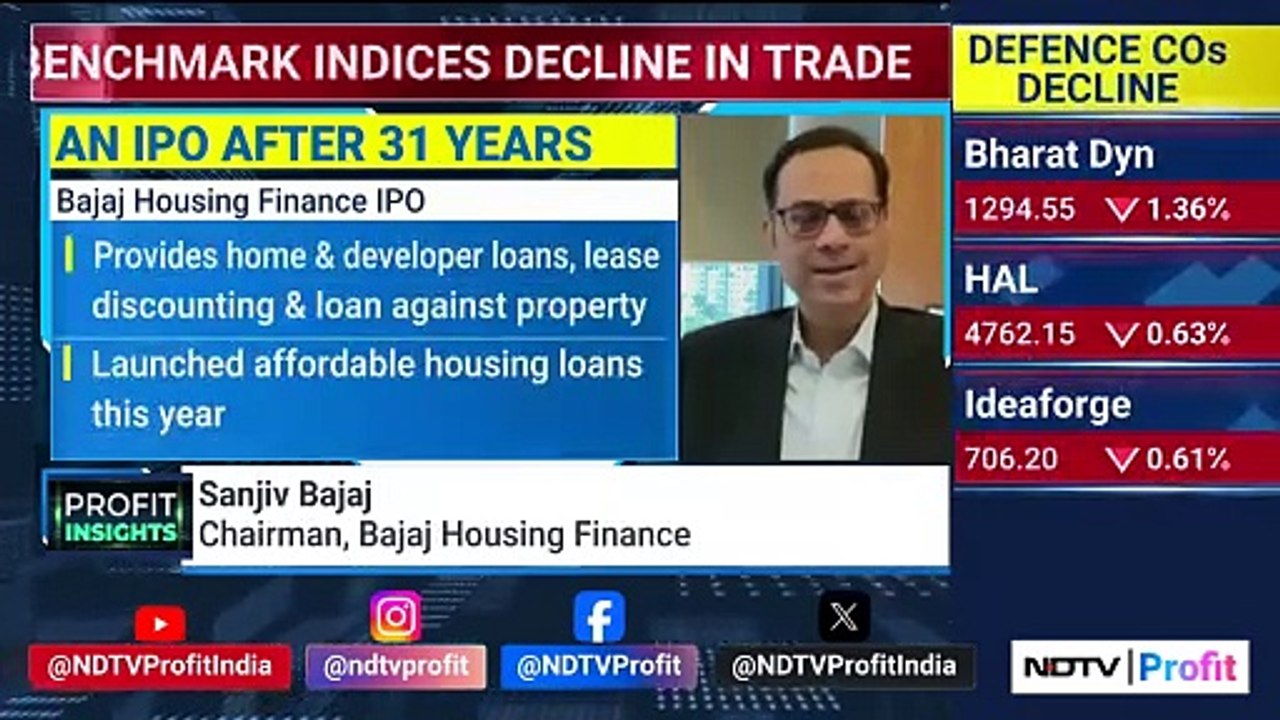 Sanjiv Bajaj Speaks On Bajaj Housing Finance IPO | NDTV Profit