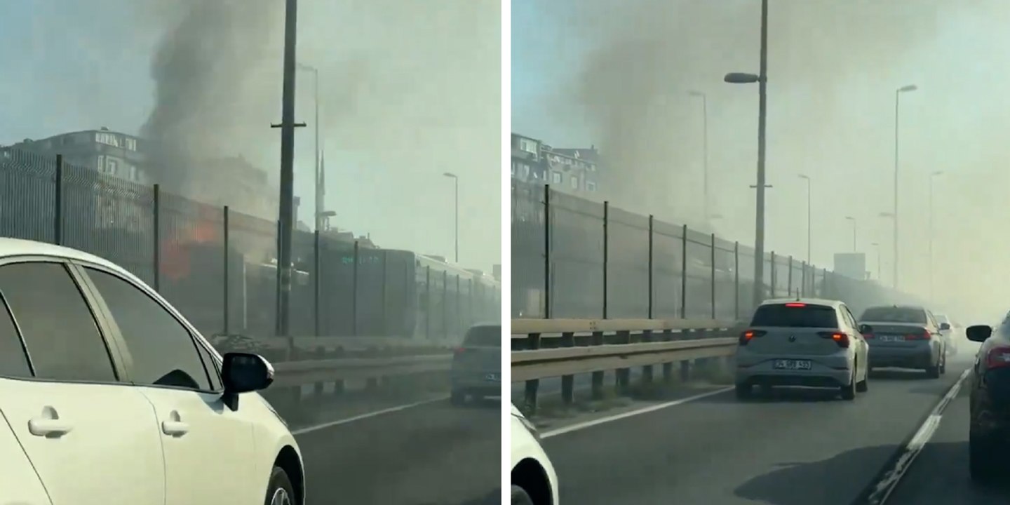 İstanbul'da metrobüs yangını!