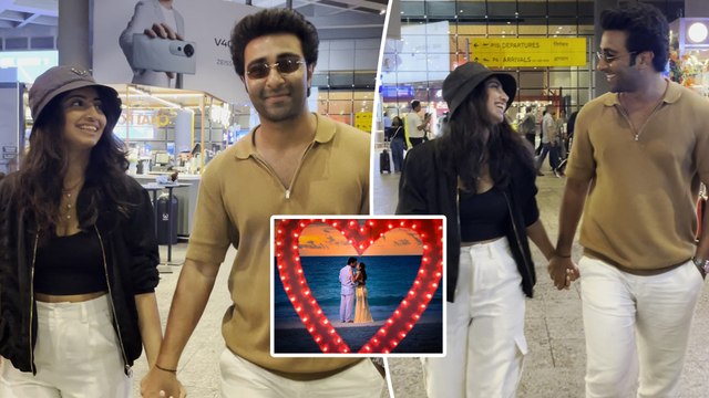 Back In Mumbai Post Dreamy Proposal: Aadar Jain And Alekha Advani Walk Hand-In-Hand At Airport Arrival