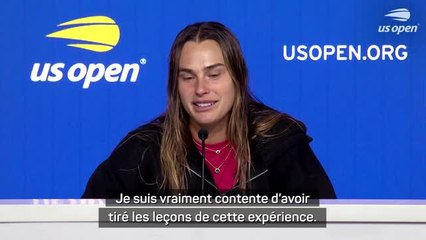US Open - Sabalenka a retenu les leçons de la finale perdue l’année dernière