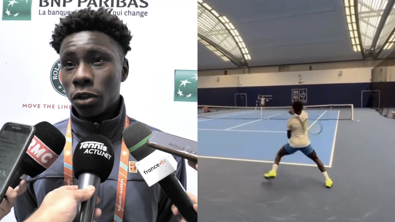 Tennis - Juniors 2024 - Loin de l'US Open, le jeune Moïse Kouamé, 15 ans, s'est entraîné avec Ugo Humbert