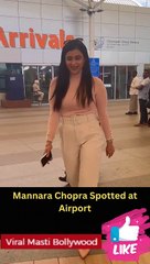 Mannara Chopra Spotted at Airport