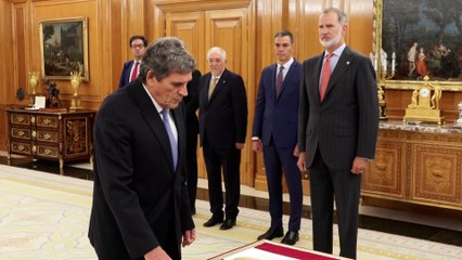El nuevo gobernador del Banco de España, José Luis Escrivá, promete su cargo ante el Rey