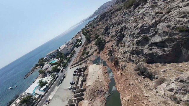 Aerial Views of Rocky Hills in Rhodes | DJI Avata 2 Drone Footage