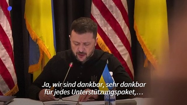 Selenskyj fordert in Ramstein mehr Waffen für die Ukraine