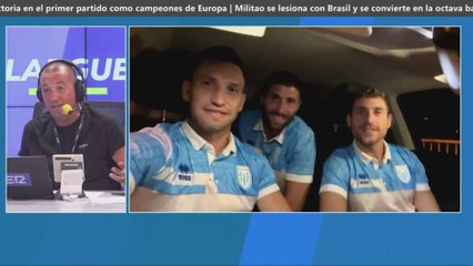 Momentazo en El Larguero entrevistando a un jugador de San Marino tras ganar su primer partido oficial de la historia