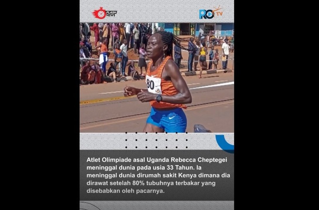 Atlet Uganda dibakar kekasih