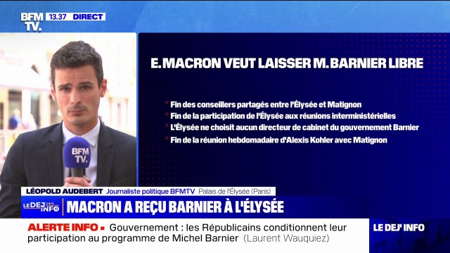Comment Emmanuel Macron veut laisser Michel Barnier autonome