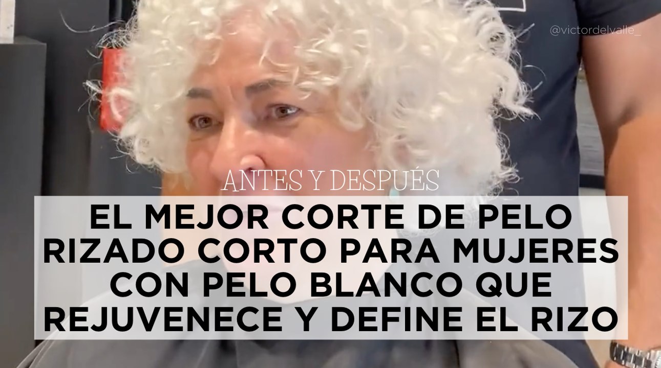 El mejor corte de pelo rizado corto para mujeres con pelo blanco que rejuvenece y define el rizo