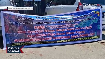 Massa Sorong Gelar Aksi Kawal Verifikasi Calon Kepala Daerah OAP ✊