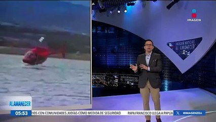 Helicóptero particular cae sobre la presa Chihuahua
