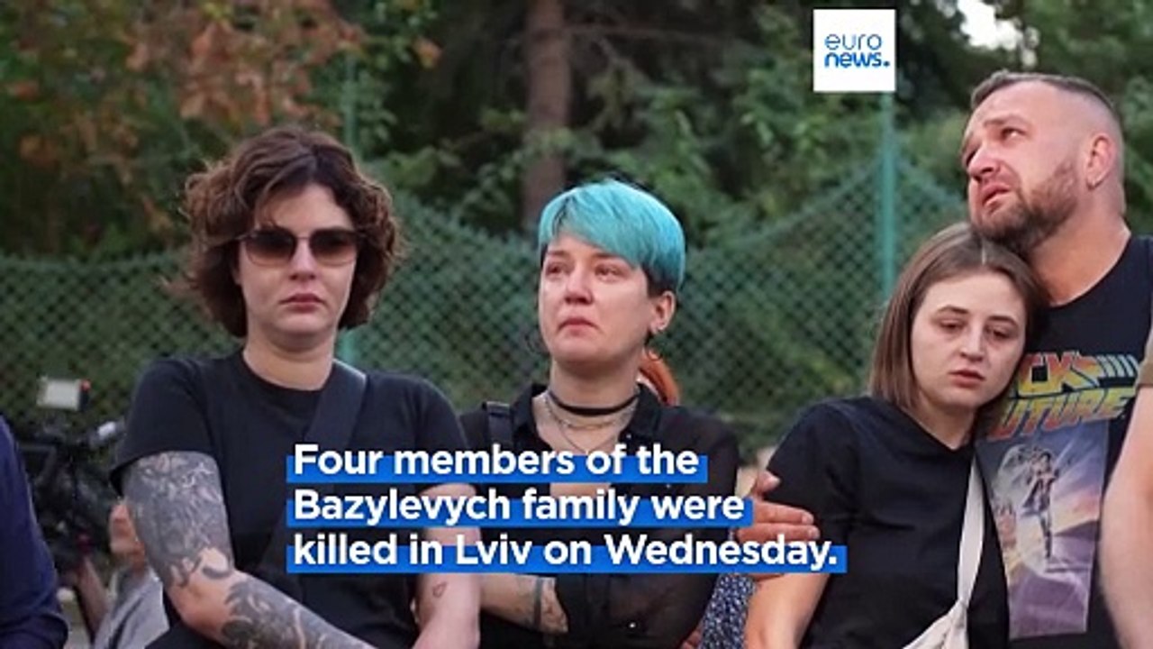 Ukrainian village hit by Russian drone debris as Lviv mourns attack victims