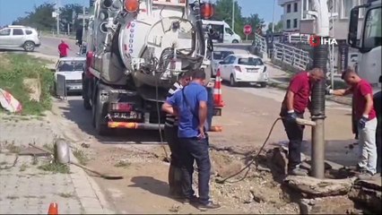 Sinop'un ana içme suyu borusu patladı