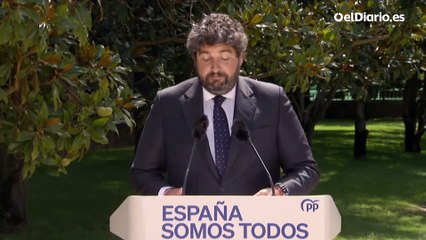 López Miras advierte de que el pacto en Catalunya "no es compatible con un sistema justo"