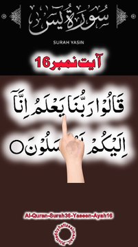Al-Quran - Surah 36 - Yaseen - Ayah 16 | daily tilawat quran | hafiz salman ali