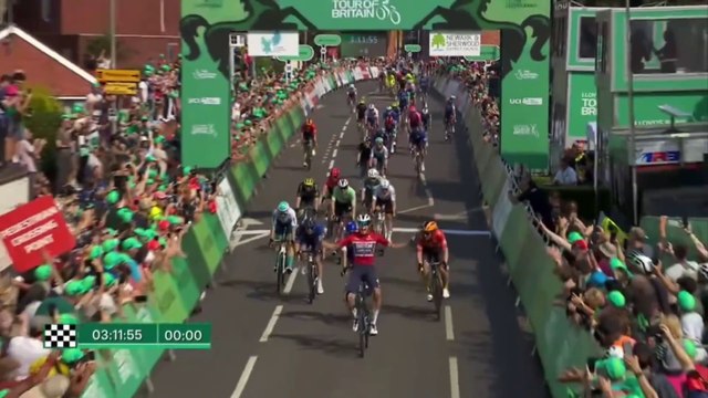Cycling - Tour Of Britain 2024 - Final kilometer of Stage 4... Paul Magnier wins again with Julian Alaphilippe