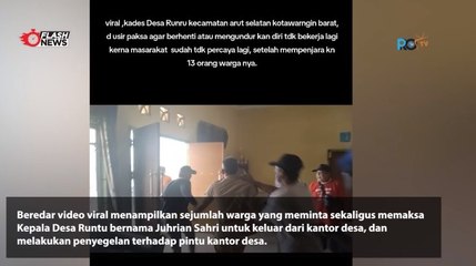 VIRAL VIDEO WARGA DESA RUNTU RAMAI-RAMAI USIR KADES DAN SEGEL PINTU KANTOR DESA