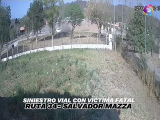 Accidente fatal: así fue el momento en el que impactaron un auto y un colectivo en Salvador Mazza
