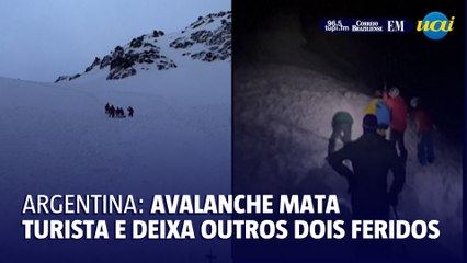 Uma turista morre e dois são resgatados após avalanche na Argentina