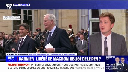 Charles Rodwell (Ensemble): "A priori, nous soutiendrons le mandat de (Michel) Barnier parce que nous avons une proximité idéologique"