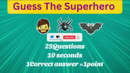 Guess the  superhero by emoji
