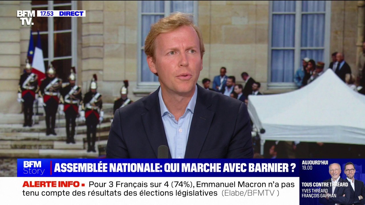 Harold Huwart (député LIOT): "On ne met pas de carton rouge avant le début du match sur le nom de Michel Barnier"