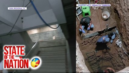 Bakas ng pinaniniwalaang hukay na ginawa ng PNP sa basement ng KOJC compound, nakita | SONA