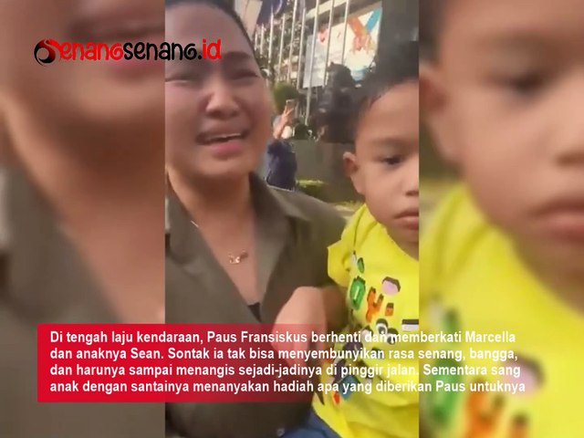 Ibu Marcella Sampai Mewek Abis usai Diberkati Paus Fransiskus