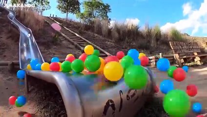 1000 Marbles  Super Slide Marble Run Race vs Water Balloons _ Colorful Pop Tubes _ ASMR Whirlpool 5A