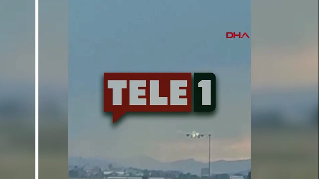 ERZURUM'da bomba ihbarı nedeniyle Hindistan yolcu uçağının acil iniş yapma anı