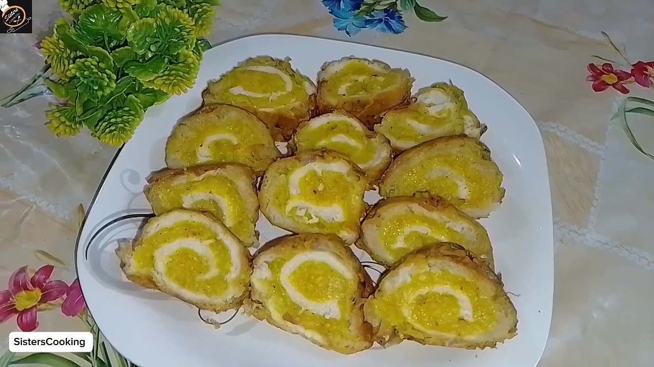 Bread Rolls Recipe | Bread Pakora Recipe | Bread Snacks Recipe | Bread Pinwheels Recipe