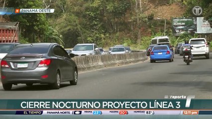 Cierres nocturnos en la carretera Panamericana por trabajos de Línea 3 del Metro de Panamá