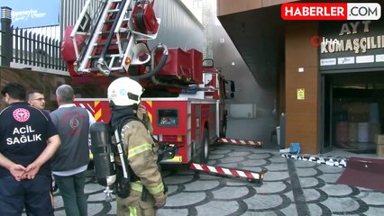 Güngören'de 4 katlı kumaş imalathanesinde yangın paniği