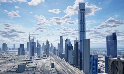 ارتفاع ثاني أطول برج في العالم بدبي يبلغ 725 متراً