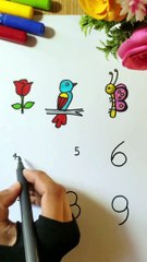 Simple Kids Drawing Ideas with Numbers ✏️