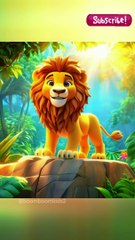 Lion in the Jungle Song for Kids | Part 1 | Fun Nursery Rhyme #cartoon #kids #shorts