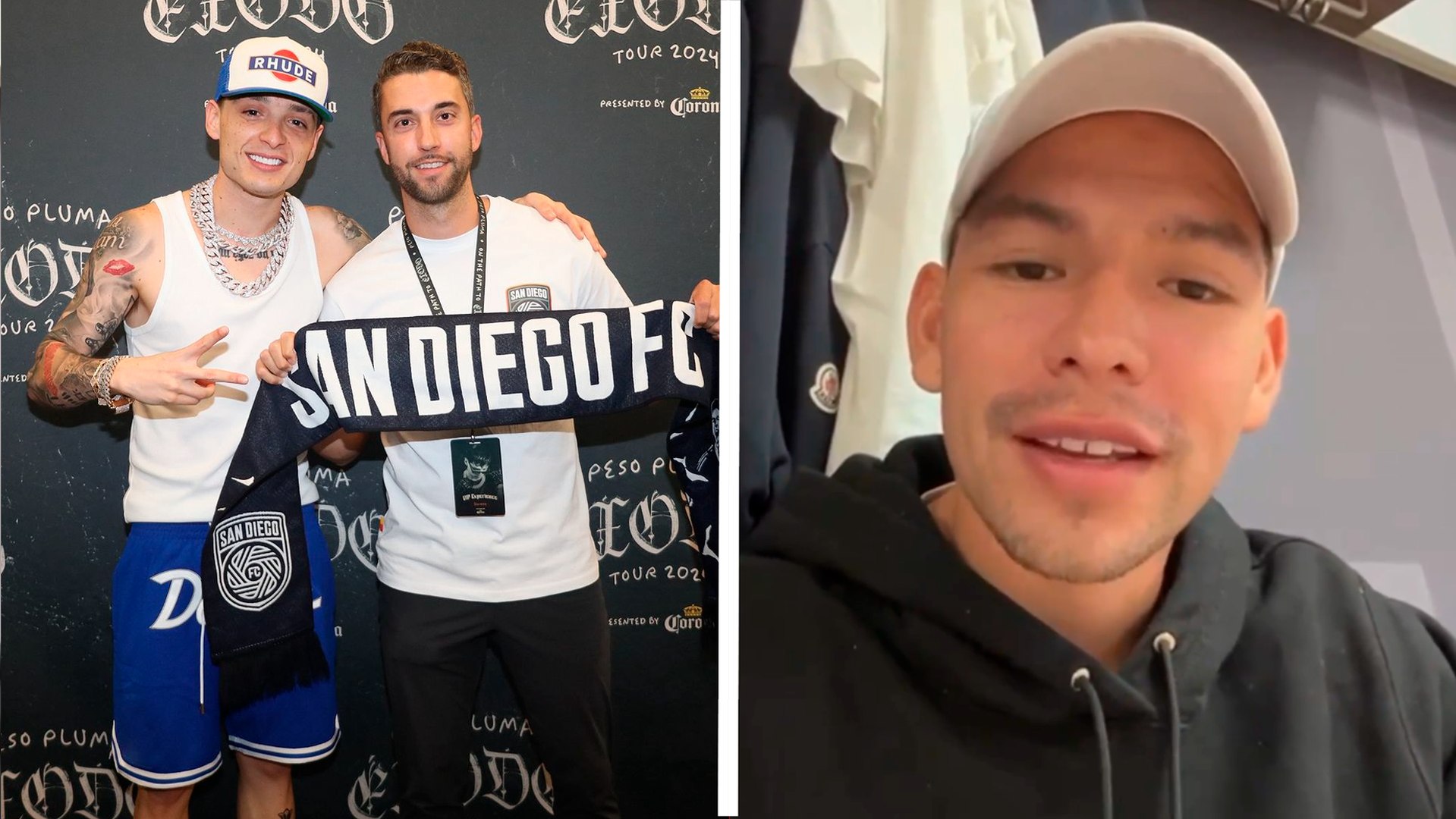 Chucky Lozano manda mensaje a Peso Pluma desde Holanda por su llegada a San Diego