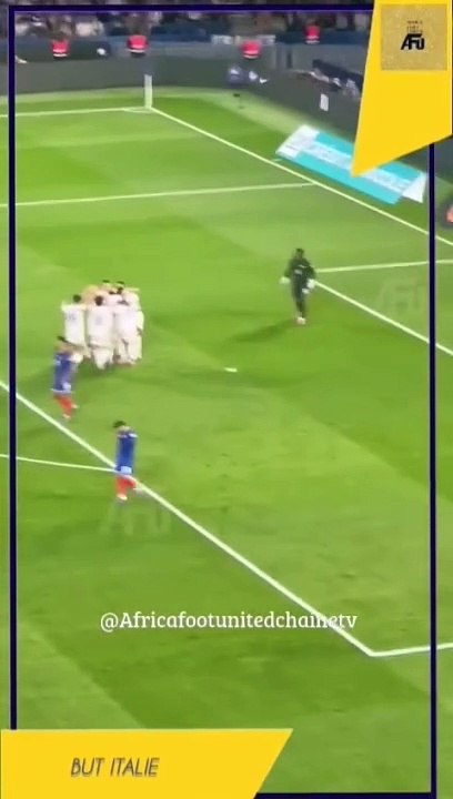 France 1-3 Italie, la joie italiens au parc des princes après le troisième but marqué par Rapasdori