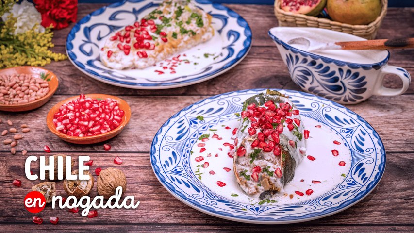 Receta original de chiles en nogada de Puebla
