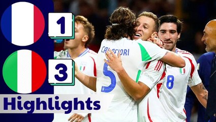 Italy vs France 3-1 | highlights | Francia- Italia 3-1 gol e sintesi | UEFA Nations League 2024/25