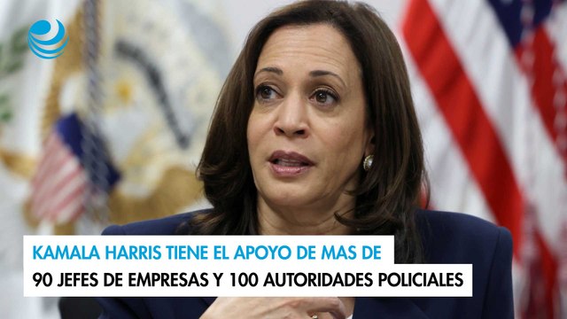 Kamala Harris tiene el apoyo de más de 90 jefes de empresas y 100 autoridades policiales