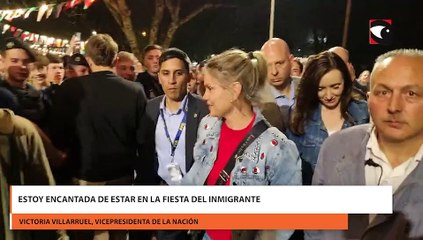 "Estoy encantada de estar en la Fiesta del Inmigrante"