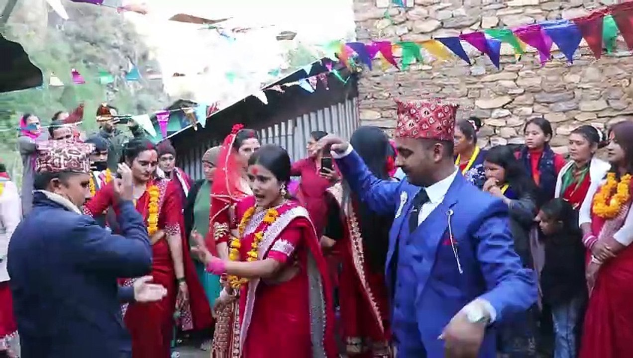 Bride and Groom Dancing in Panchebaja | Nepalese Wedding |